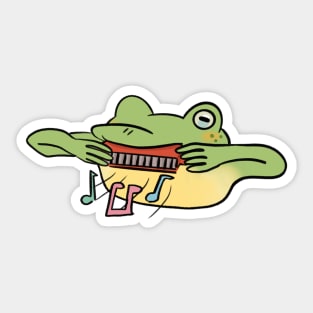 Harmonica Froggy Sticker